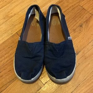 Toms Slip On kids shoes navy T13